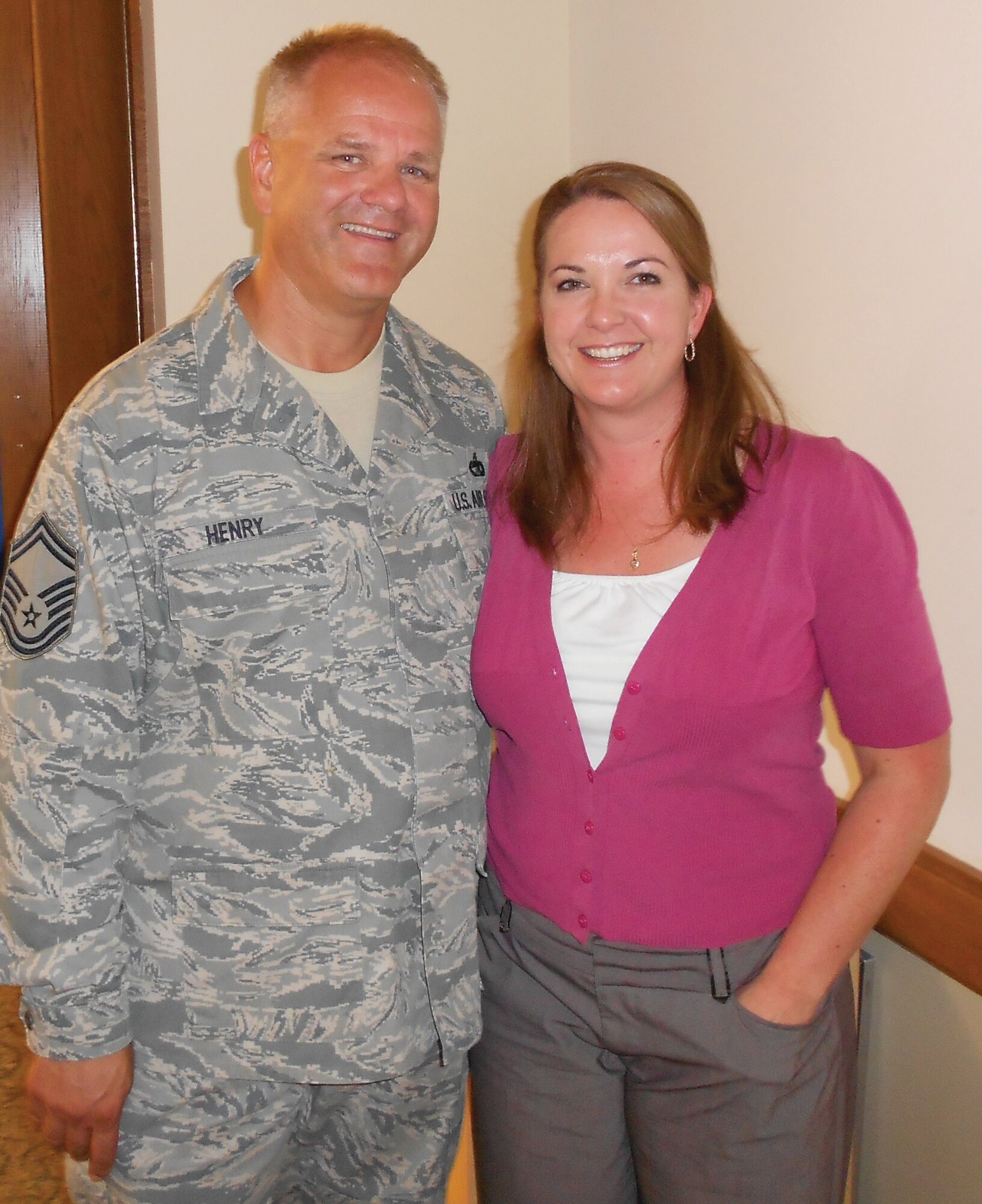 Together with his wife, Stacey, Senior Master Sgt. Lee Henry is combining traditional with alternative treatment methods in his battle against cancer. (Courtesy photo)