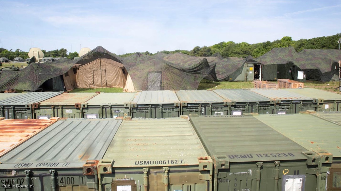 Tents and boxes are set up for Marines to operate during MEFEX 16 at Marine Corps Base  Camp Lejeune, N.C., May 16, 2016. MEFEX 16 is a command and control exercise conducted in a simulated deployed environment designed to synchronize and bring to bear the full spectrum of II Marine Expeditionary Force's C2 capabilities in support of a Marine Air-Ground Task Force. Conducting exercises of this nature ensures II MEF remains ready to provide the Marine Corps with an experienced staff capable of integrating with international allies and partner nations in a combined joint task force, charged with accomplishing a wide range of military operations. 