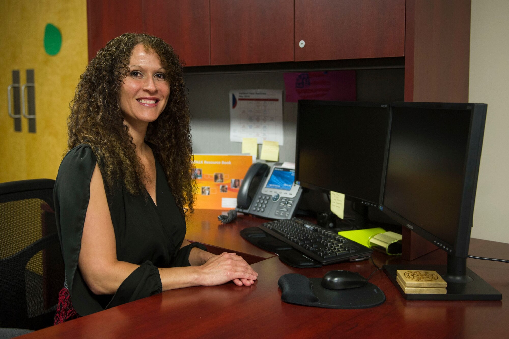 April Crooks, the project administrator for the Commando Ready Resilience Center with the 1st Special Operations Aerospace Medical Squadron, encourages Airmen going through a difficult time to seek help by using various resources like the Preservation of the Force and Family Program, Resilience Center and the Military Family and Life Counseling program at Hurlburt Field, Fla., May 18, 2016. Crooks facilitates the suicide alertness for everyone, Talk, Ask, Listen, Keepsafe (safeTALK) course which teaches Airmen how to identify signs of suicide risk and where to seek help. (U.S. Air Force photo by Airman Dennis A. Spain)