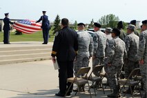 Minot Air Force Base, N.D., observed National Police Week from May 15-20. During Police Week, various events ranging from a flag football tournament, a simulated 9mm pistol shoot, a ruck march around base, a 5k memorial run and a top cop challenge, where different security forces unit’s on base were able to show off their skills of what their unit brings to the table. Police Week ended with a ceremony paying homage to those lost in the line of duty. (U.S. Air Force photo/Senior Airman Kristoffer Kaubisch)