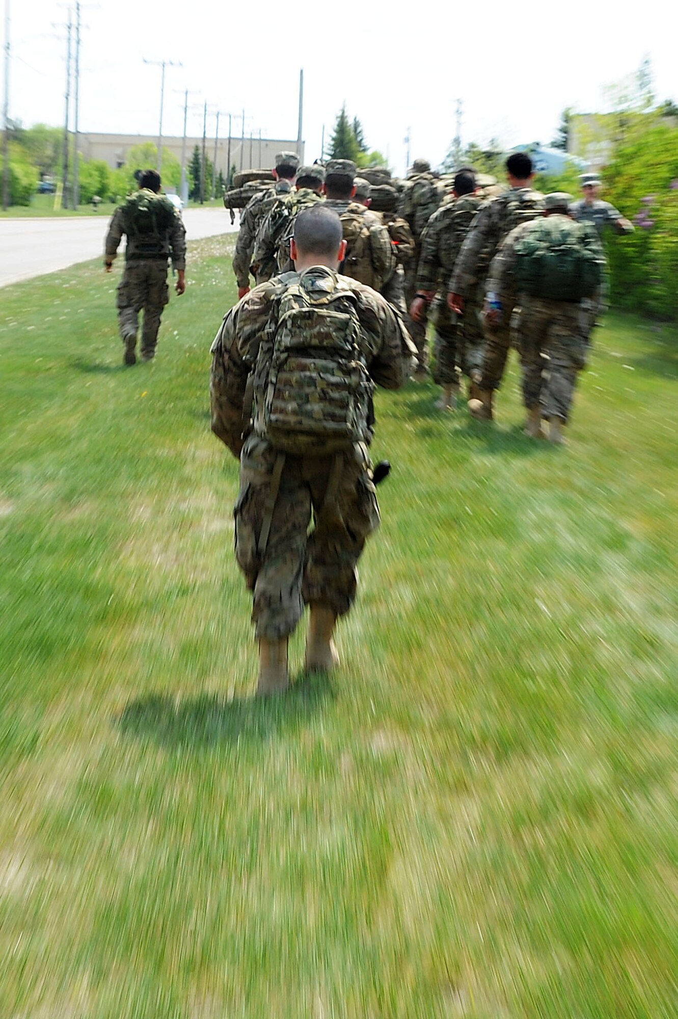 Minot Air Force Base, N.D., observed National Police Week from May 15-20. During Police Week, various events ranging from a flag football tournament, a simulated 9mm pistol shoot, a ruck march around base, a 5k memorial run and a top cop challenge, where different security forces unit’s on base were able to show off their skills of what their unit brings to the table. Police Week ended with a ceremony paying homage to those lost in the line of duty. (U.S. Air Force photo/Senior Airman Kristoffer Kaubisch)