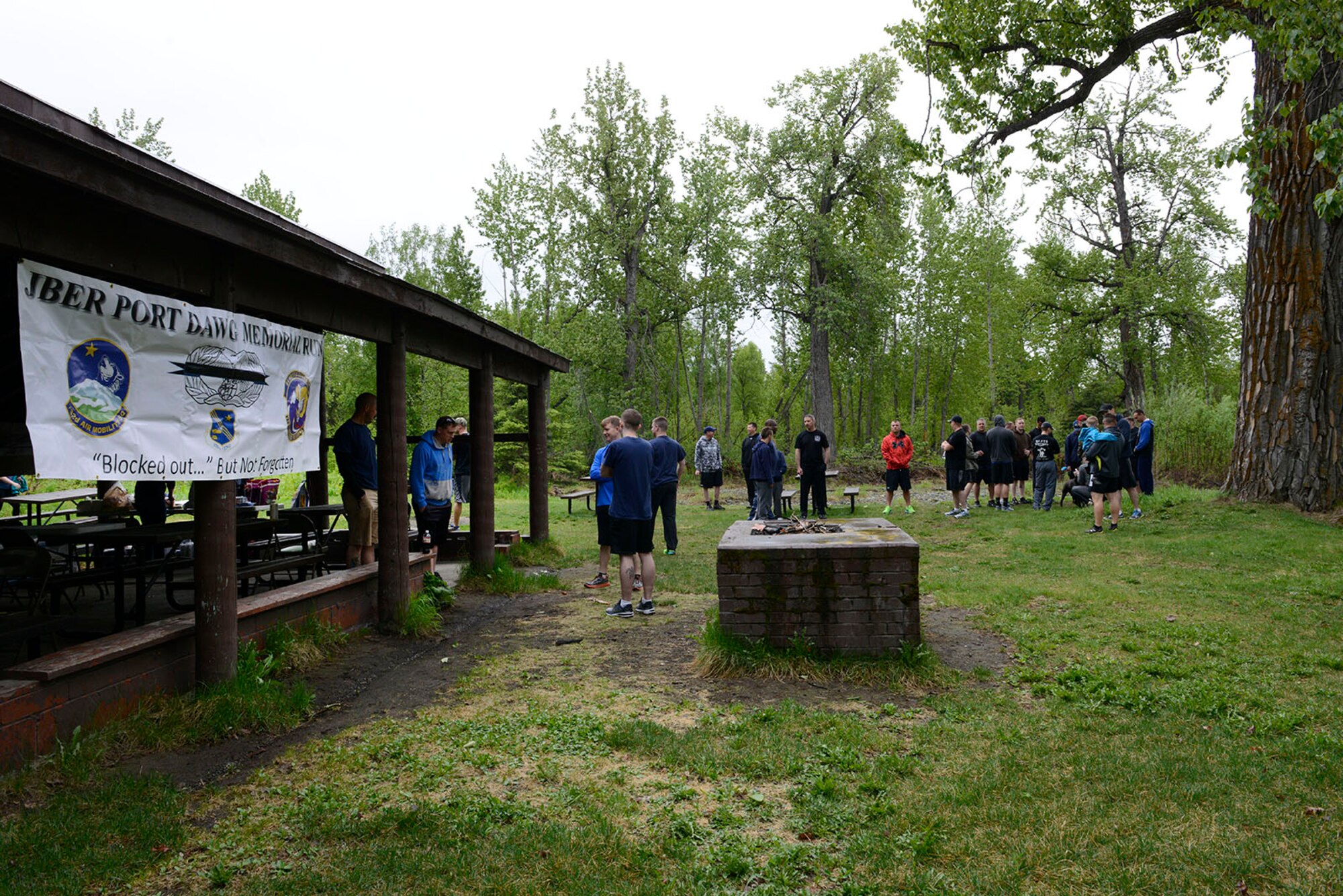 Air transportation Airmen from Joint Base Elmendorf-Richardson participate in a Port Dawg Memorial 5k run May 20, 2016. The run was part of a coordinated event with other air transportation units around the world to honor ‘port dawg’ Airmen who passed away in 2016. (U.S. Air Force photo by Airman 1st Class Valerie Monroy)