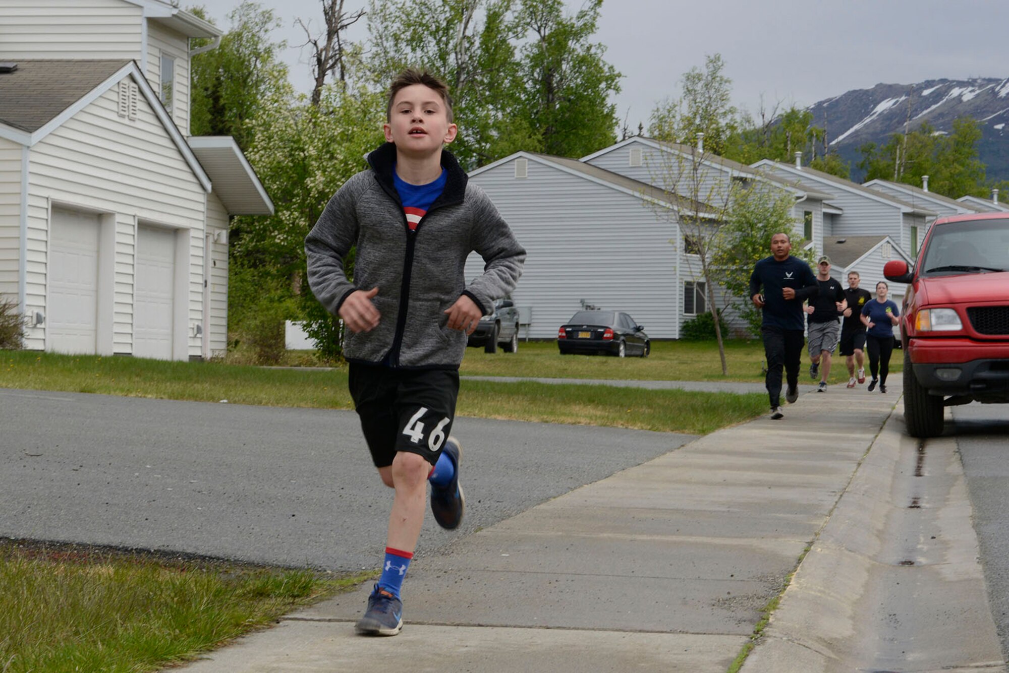 Air transportation Airmen from Joint Base Elmendorf-Richardson participate in a Port Dawg Memorial 5k run May 20, 2016. The run was part of a coordinated event with other air transportation units around the world to honor ‘port dawg’ Airmen who passed away in 2016. (U.S. Air Force photo by Airman 1st Class Valerie Monroy)