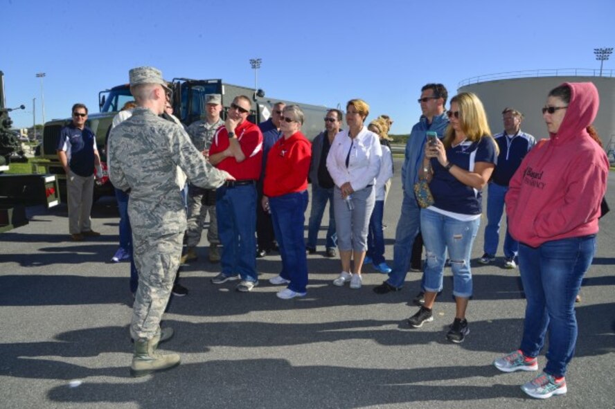 Team Dover Honorary Commanders tour the 436th Mission Support Group April 20, 2016, at Dover Air Force Base, Del. (U.S. Air Force Photo/Senior Airman William Johnson) 