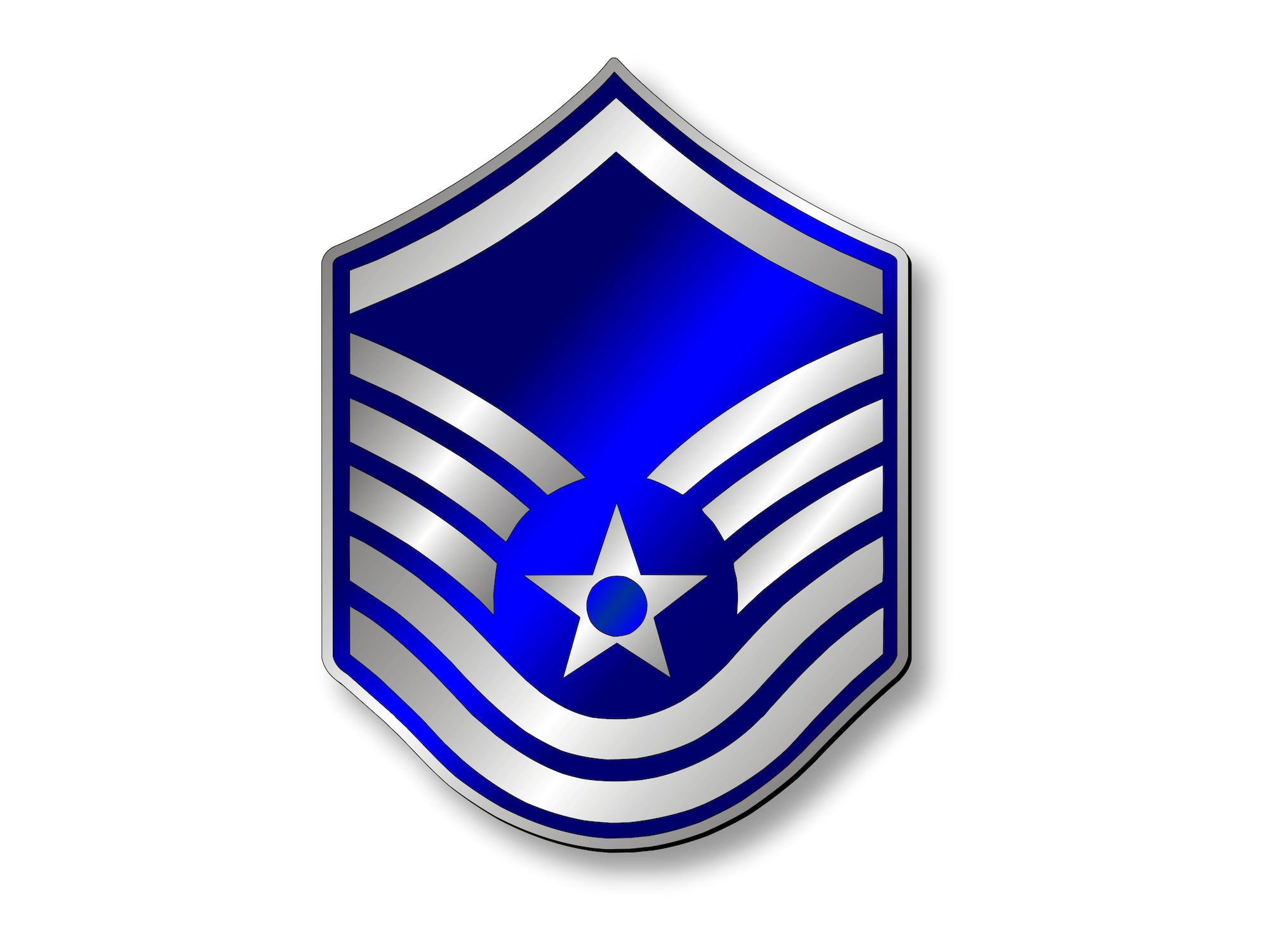 The insignia for the rank of master sergeant is represented by a star with six chevrons and is the first rank in the senior non-commissioned officer tier. Master sergeants are charged with setting high standards of personal integrity, loyalty, leadership, dedication and devotion to duty including upholding policies, traditions and standards. The average service-wide active duty time for advancement to the rank of master sergeant is over 17 years. (Courtesy graphic)