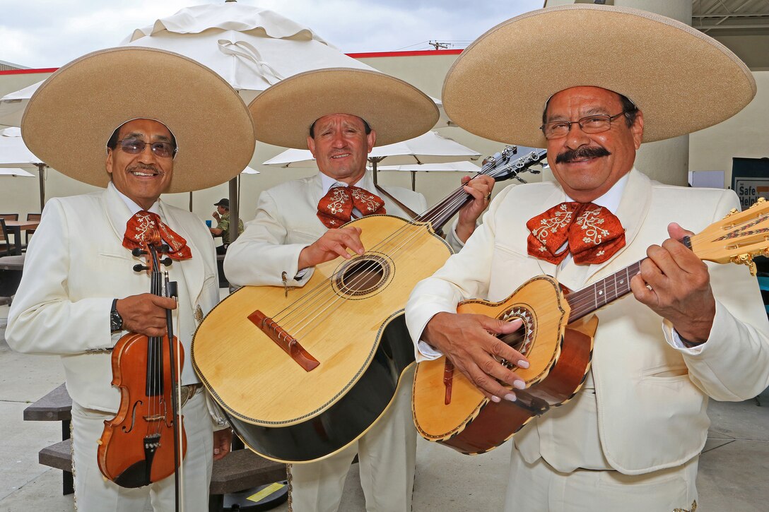 CAMP PENDLETON, Calif. -- A Mariachi band performs during Camp Pendleton's Multi-Cultural Day at the Mainside Patio here, May 26. More than 40 Marines and civilians with Marine Corps Installations - West, 1st Marine Division, 1st Marine Logistics Group and I Marine Expeditionary Force set up booths and exhibits in order to foster a sense of unity among the diverse groups serving within the military.