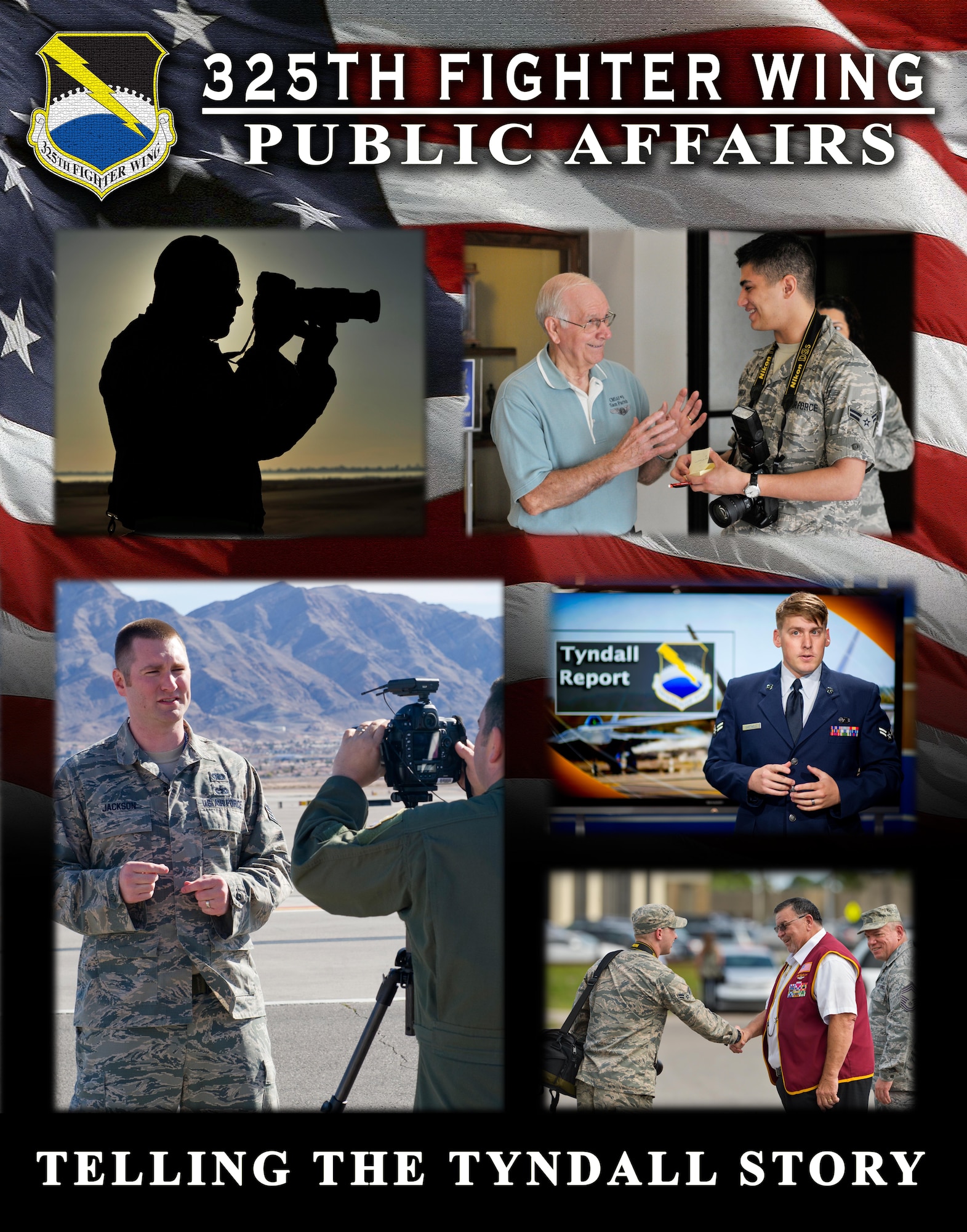 The 325th Fighter Wing Public Affairs poster. (U.S. Air Force graphic by Senior Airman Alex Fox Echols III)