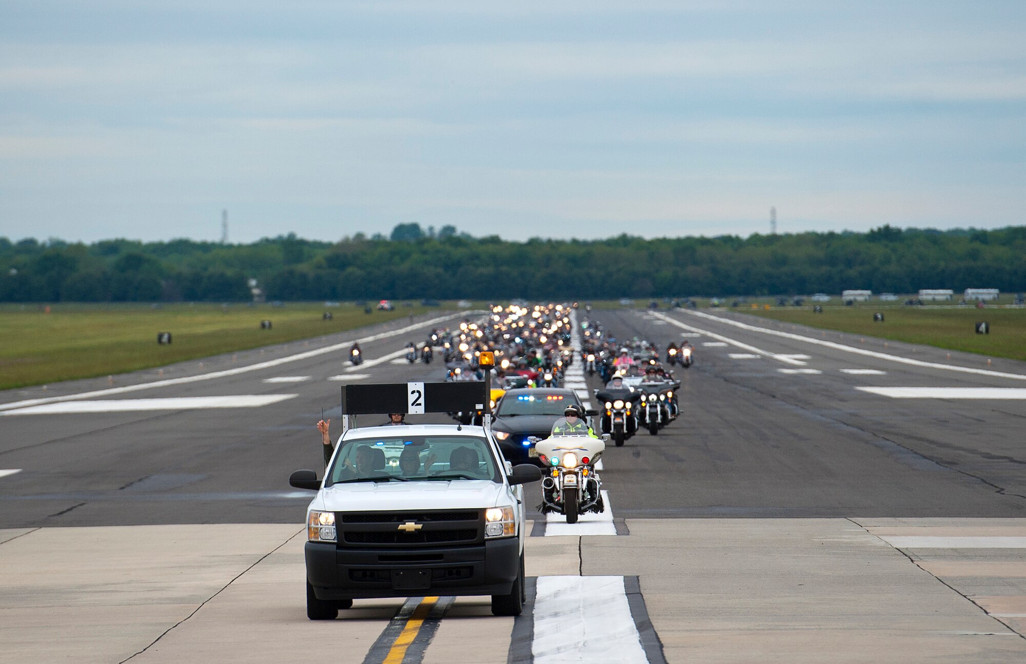 More than 700 motorcycle enthusiasts made their way from Mt. Ephraim, N.J. to Joint Base McGuire-Dix-Lakehurst and down the flight line during the 10th Annual Armed Forces Freedom Ride May 22. Since it's inception, the Freedom Ride has raised more than $300,000 for the Burlington County Military Affairs Committee and the Marine Corps Law Enforcement Foundation.