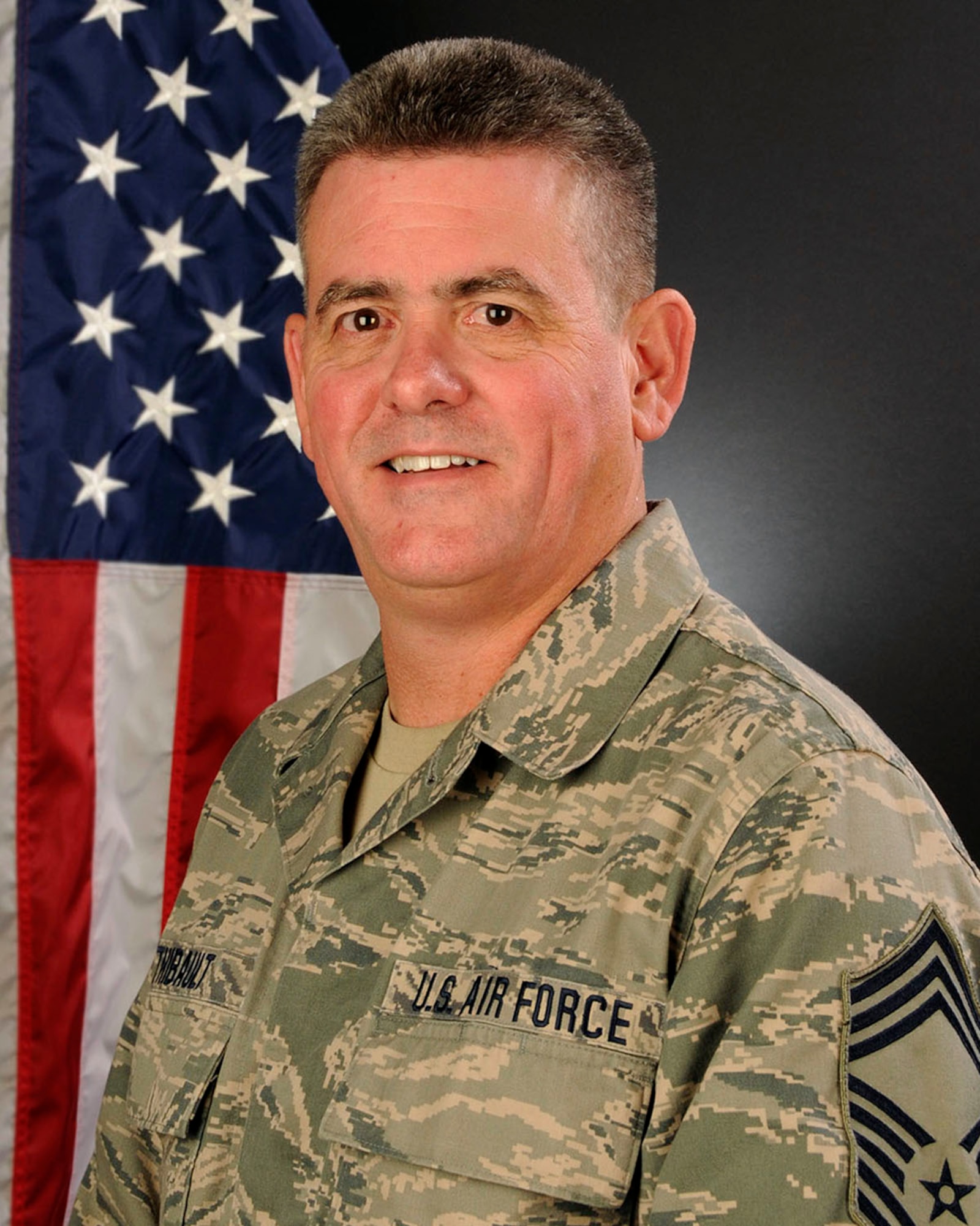 Portrait of U.S. Air Force Chief Master Sgt. Robert Thibault from the 169th Maintenance Group at McEntire Joint National Guard Base, South Carolina Air National Guard, July 12, 2014. (U.S. Air National Guard photo by Senior Master Sgt. Edward Snyder)