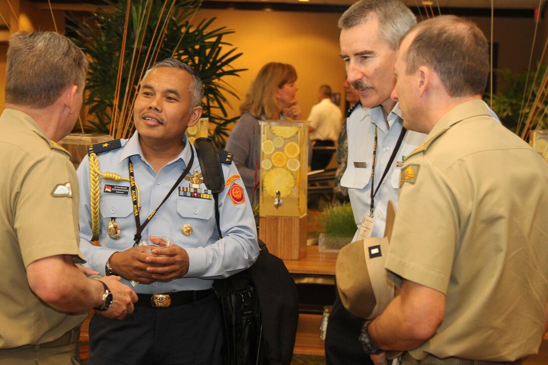 Twenty-six nations were represented at the fourth annual Land Forces Pacific Symposium and Exhibition, held in Honolulu May 24-26, 2016. LANPAC is a professional development forum sponsored by the Association of the United States Army Institute of Land Warfare. The event enabled U.S. Army, State Department, joint and regional partners to discuss the critical roles of the land forces in the Indo-Asia Pacific region. Army photo by Staff Sgt. Brandon C. McIntosh