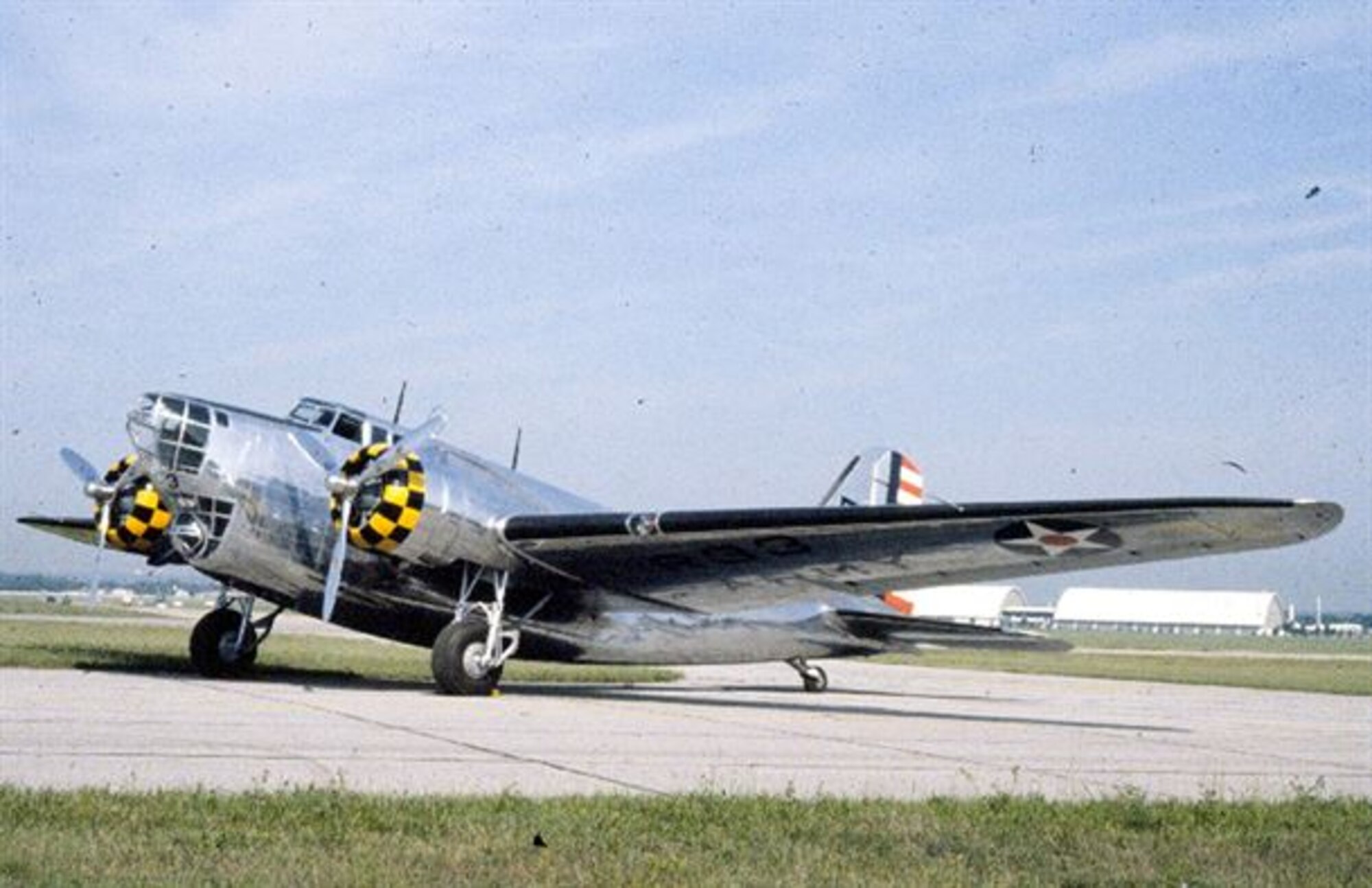 The Douglas Aircraft Company developed the B-18 to replace the Martin B-10 as the U.S. Army Air Corps' standard bomber. It was also used as a transport/support aircraft as the more capable B-17 Flying Fortress came into service.  Portland Army Air Base received a single example in 1941.  This Douglas B-18 Bolo is at the National Museum of the United States Air Force in Dayton, Ohio, painted as a B-18A serving with the 38th Reconnaissance Squadron in 1939.  (U.S. Air Force photo)