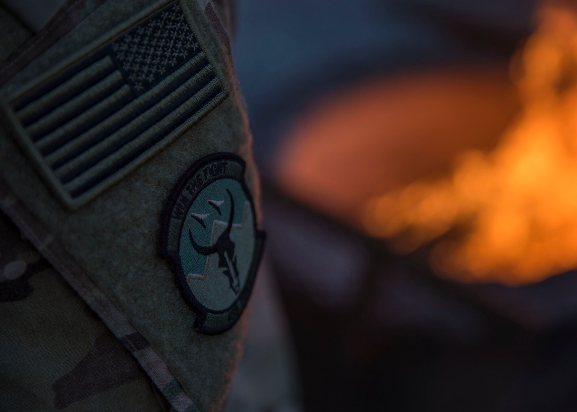 Members of the 455th Expeditionary Civil Engineer Squadron held a flag retirement ceremony at Bagram Airfield, Afghanistan, May 28, 2016. The ceremony is held to pay respect to and properly retire a flag that is no longer serviceable. (U.S. Air Force photo by Senior Airman Justyn M. Freeman)