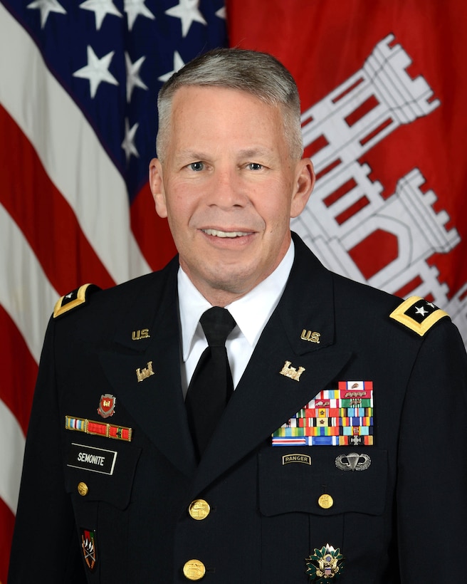 Lt. Gen. Todd Semonite, Chief of Engineers and the Commanding General of the U.S. Army Corp of Engineers, poses for a command portrait in the Army portrait studio at the Pentagon in Arlington, VA, May 17, 2016.  (U.S. Army photo by Monica King/Released)
