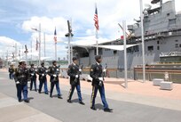 U.S. Army Reserve Soldiers served as part of the 99th Regional Support Command’s Rifle Team May 30 during the Memorial Day ceremony at the Intrepid Sea, Air & Space Museum in Manhattan. The team provided a 21-gun salute in honor of all those service members who have given their lives in service to the United States of America.