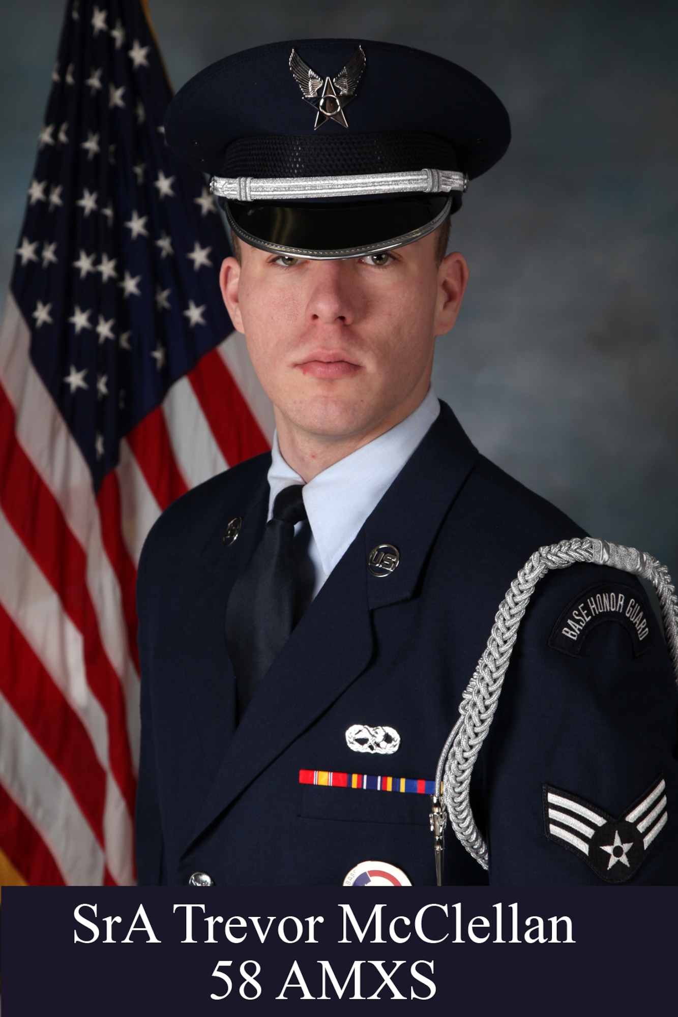 Honor Guardsman of the Month: Senior Airman Trevor McClellan, 58th Aircraft Maintenance Squadron