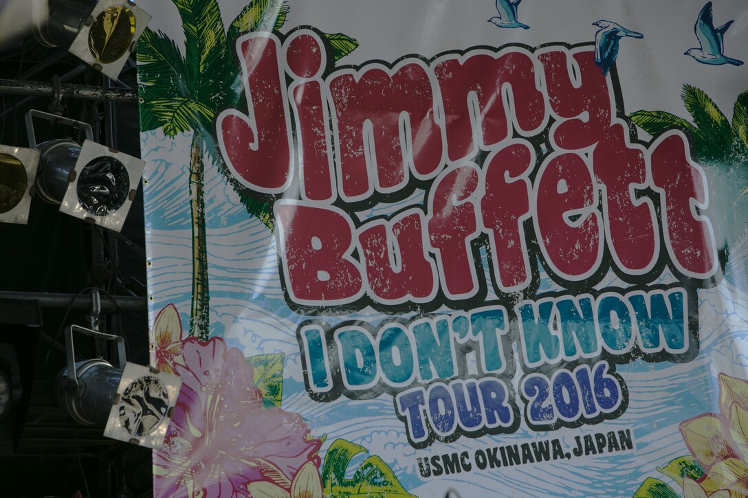 Jimmy Buffett and the Coral Reefers perform at a concert on Camp Courtney, Okinawa, Japan, October 28, 2016. This is the first time Buffett has performed in Okinawa. The show was a free concert as part of the “I Don’t Know” tour. 