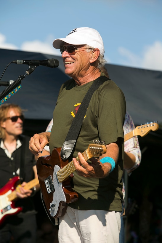 Jimmy Buffett and the Coral Reefers perform at a concert on Camp Courtney, Okinawa, Japan, October 28, 2016. This is the first time Buffett has performed in Okinawa. The show was a free concert as part of the “I Don’t Know” tour. (U.S. Marine Corps photo by PFC Jonah Baase/ RELEASED)