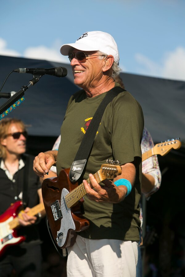 Jimmy Buffett and the Coral Reefers perform at a concert on Camp Courtney, Okinawa, Japan, October 28, 2016. This is the first time Buffett has performed in Okinawa. The show was a free concert as part of the “I Don’t Know” tour. (U.S. Marine Corps photo by PFC Jonah Baase/ RELEASED)