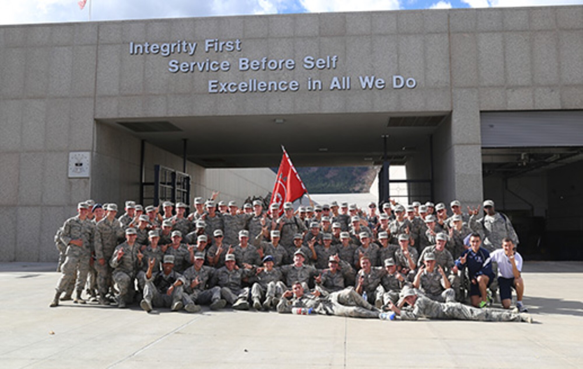 Cadet Squadron 06 beat out the competition during the Commandant’s Challenge Oct. 29-30 at the U.S. Air Force Academy to take home the Commandant's Challenge Trophy. The competition is a physically and mentally demanding 48-hour training exercise and contest between the Cadet Wing’s 40 cadet squadrons. (U.S. Air Force photo)  