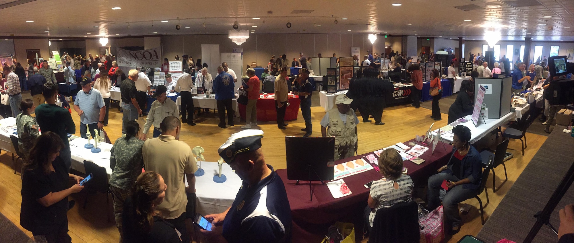The Retiree Information Day trade show, held Oct. 29 at Peterson Air Force Base, encompassed a broad variety of service member programs for retirees ranging from health and welfare screenings to a variety of programs designed to benefit retirees and also encourage them to get involved with their community.  Held at The Club, the fair was designed to bring more than 40 helping agencies and services under one roof for the benefit of more than 40,000 retirees in the Southern Colorado community. (Courtesy photo)