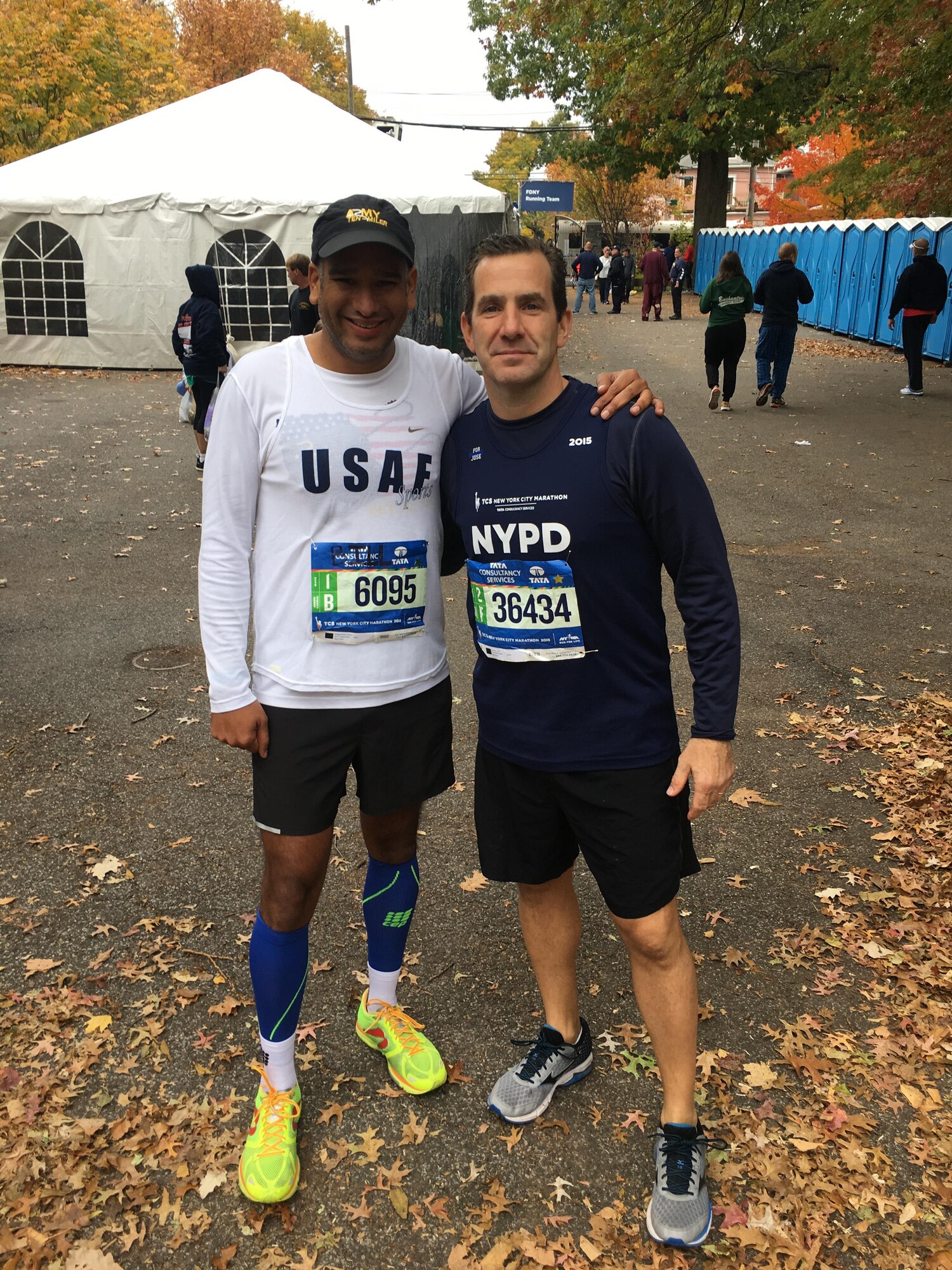 Col. Willian (Bill) Bridgemohan, left, pictured here during the New York City Marathon, is the new Headquarters Individual Reservist Readiness and Integration Organization Detachment 2 commander. The New York native took the reigns of leadership from Lt. Col. Sharon Stehlik, who helmed the detachment since 2012. 