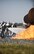 A crew of 2nd Civil Engineer firefighters advance on the fire during an aircraft live fire burn at Barksdale Air Force Base, La., Oct. 26, 2016. While two crews go out to fight the fires, a third, the rapid intervention team, stands by in case they are needed. (U.S. Air Force photo/Airman 1st Class Stuart Bright)