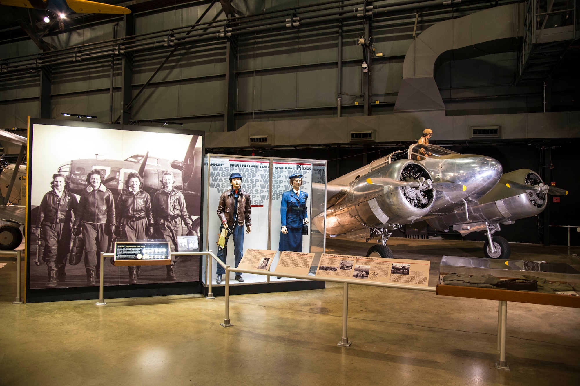 DAYTON, Ohio -- Women Airforce Service Pilots (WASP) Exhibit in the WWII Gallery at the National Museum of the U.S. Air Force. (U.S. Air Force photo by Ken LaRock)