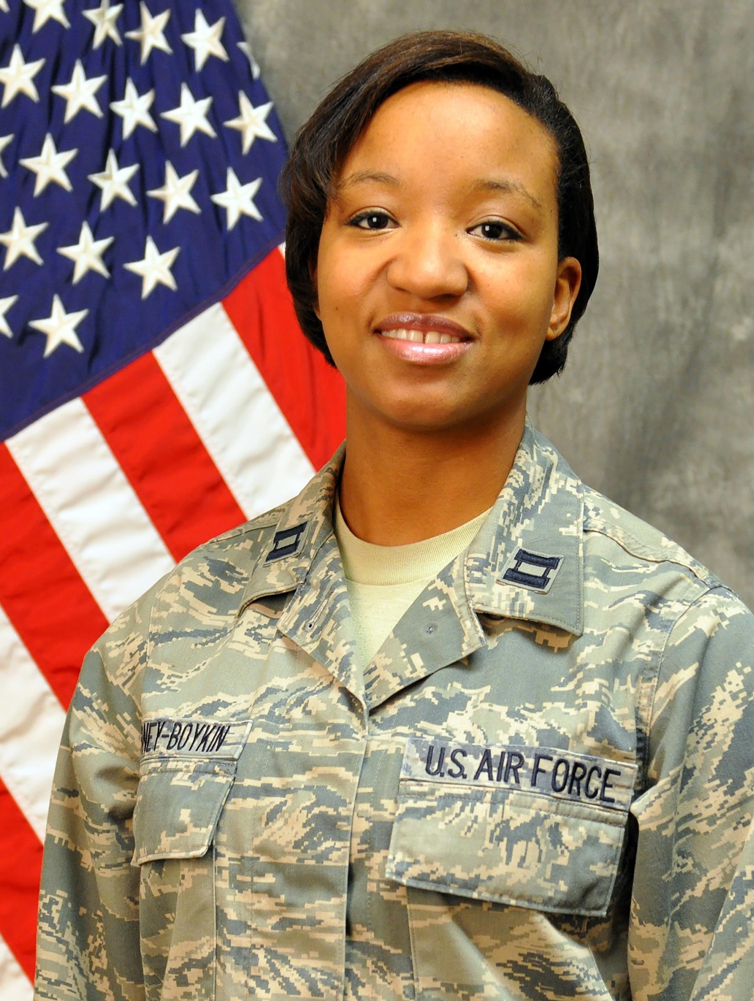 Capt. Keisha Dobney-Boykin, 445th Force Support Squadron office-in-charge, Communications Element, is the 445th Airlift Wing Company Grade Officer of the Quarter, third quarter. 