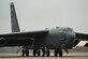 A B-52H Stratofortress assigned to Air Force Global Strike Command (AFGSC) taxis down the runway at Minot Air Force Base, N.D., Oct. 30, 2016, during exercise Global Thunder 17. AFGSC supports U.S. Strategic Command's (USSTRATCOM) global strike and nuclear deterrence missions by providing strategic assets, including bombers like the B-52 and B-2, to ensure a safe, secure, effective and ready deterrent force. Global Thunder is an annual training event that assesses command and control functionality in all USSTRATCOM mission areas and affords component commands a venue to evaluate their joint operational readiness. (U.S. Air Force photo/Airman 1st Class J.T. Armstrong)