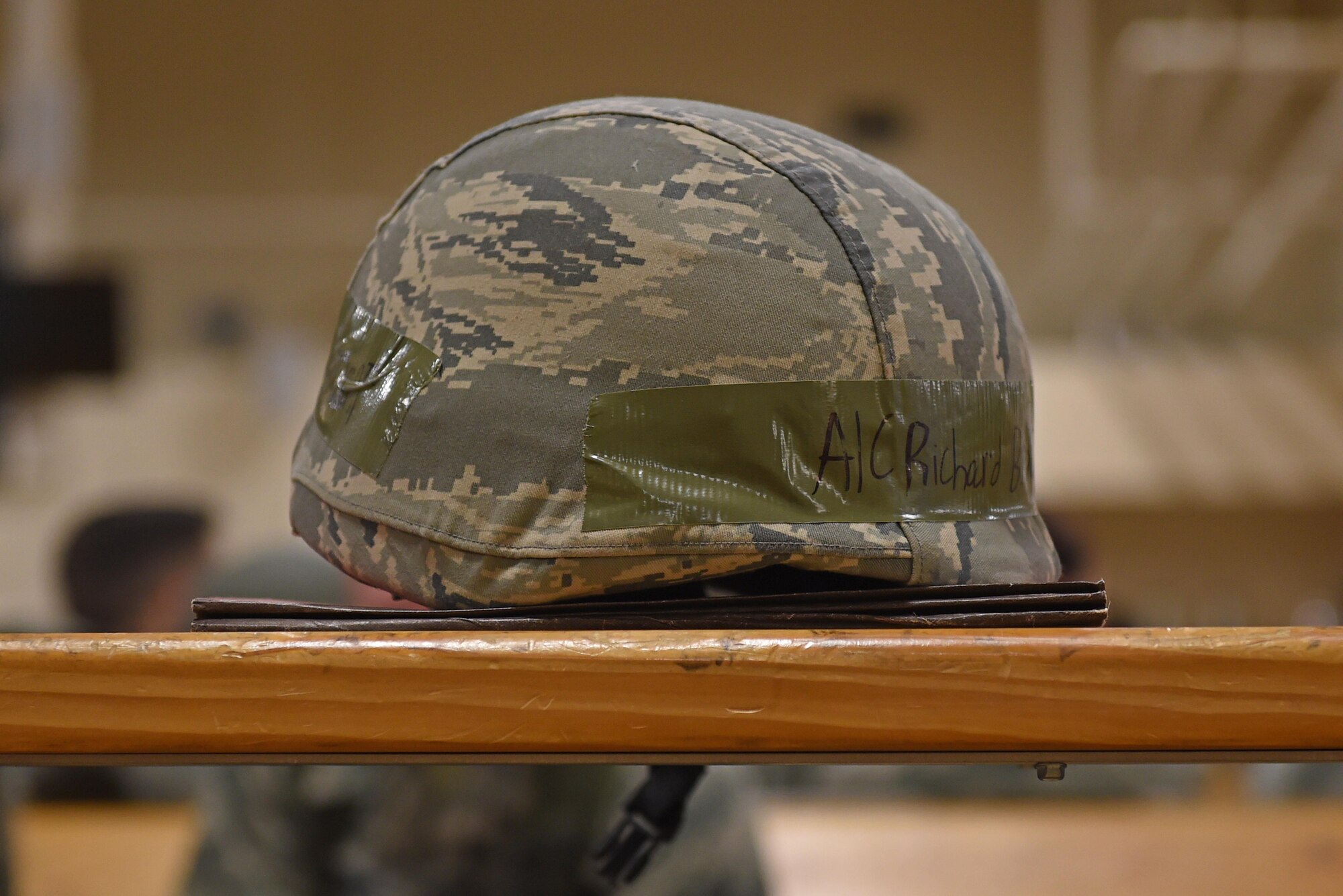 Joint Base Elmendorf-Richardson Airmen wait to participate in mock-deployment preparation during exercise Polar Force 17-1 at the Joint Mobility Center, Nov. 2, 2016. During the simulated exercise, Airmen moved through a process line to ensure their ability to deploy and were briefed by multiple agencies with vital information for their deployment. 