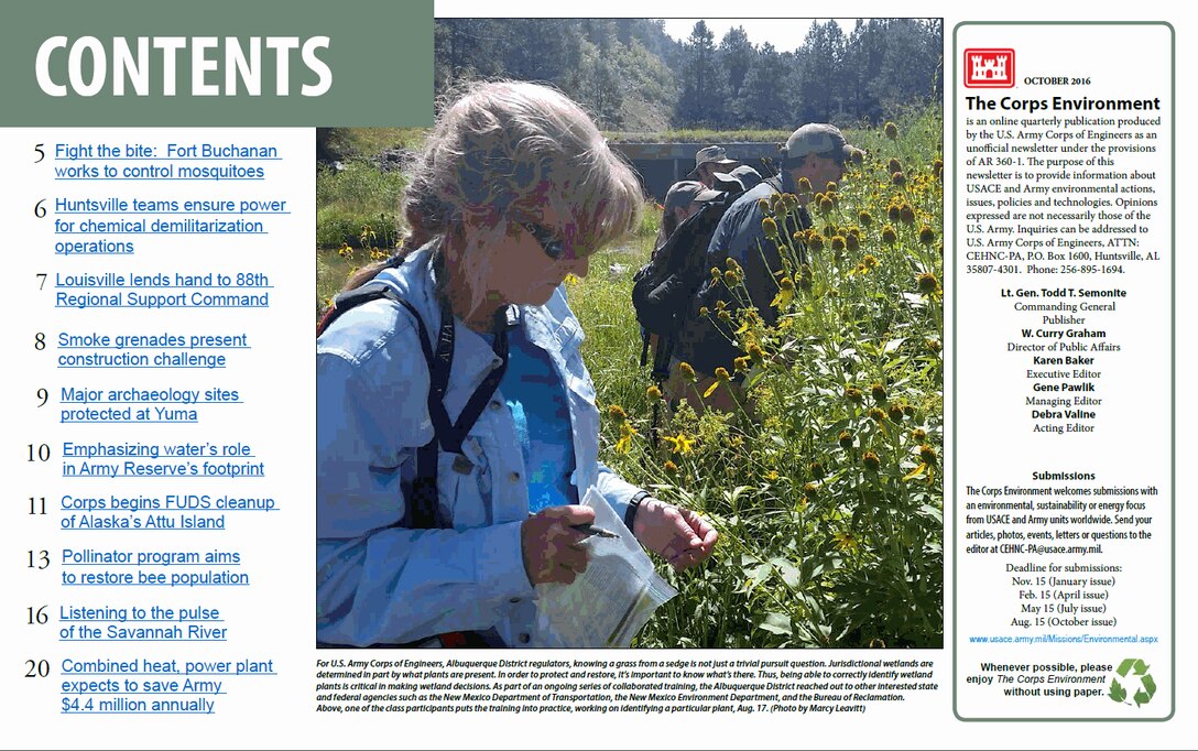 October 2016 issue of The Corps Environment is now available!