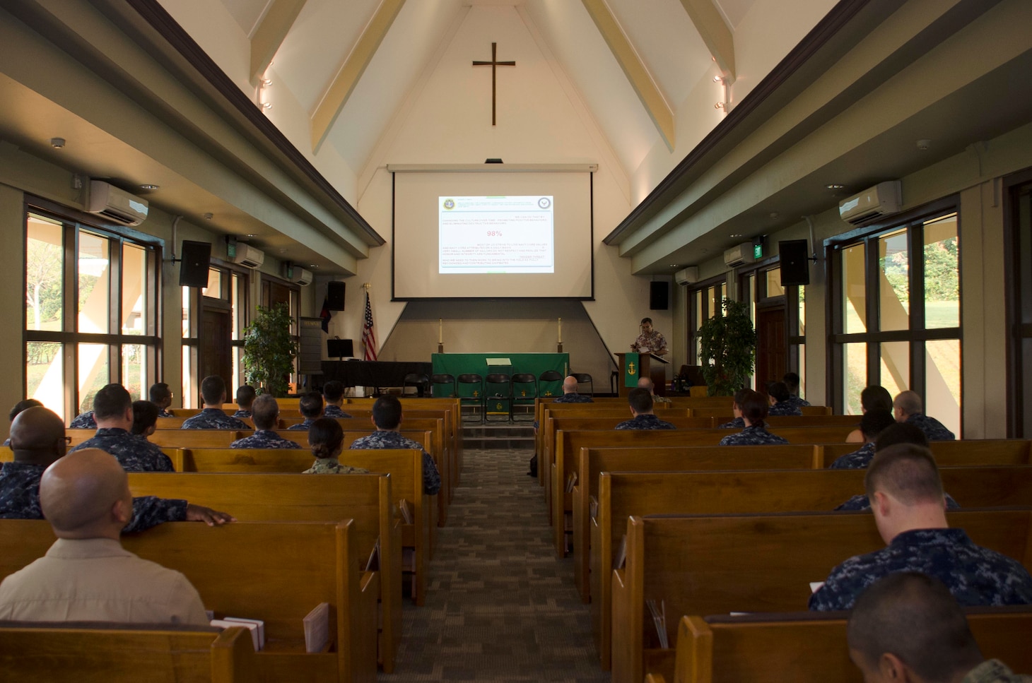 SINGAPORE - Sailors attached to Navy Region Singapore attend a Resilient Workforce Summit workshop held at the chapel, Oct. 31, 2016. (U.S. Navy Photo by Petty Officer 3rd Class Madailein Abbott)