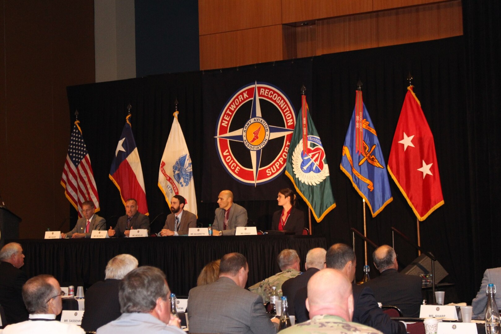 Jeremy Beckwith (second from left), support services division chief at DLA Distribution Corpus Christi, Texas, was invited to participate in the Army Corrosion Reduction Strategy panel held during the forum.