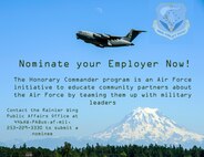 The 446th ‘Rainier’ Wing is joining the Team McChord Honorary Commander program. The Honorary Commander program is an Air Force initiative to educate community partners about the Air Force by teaming them up with military leaders.
