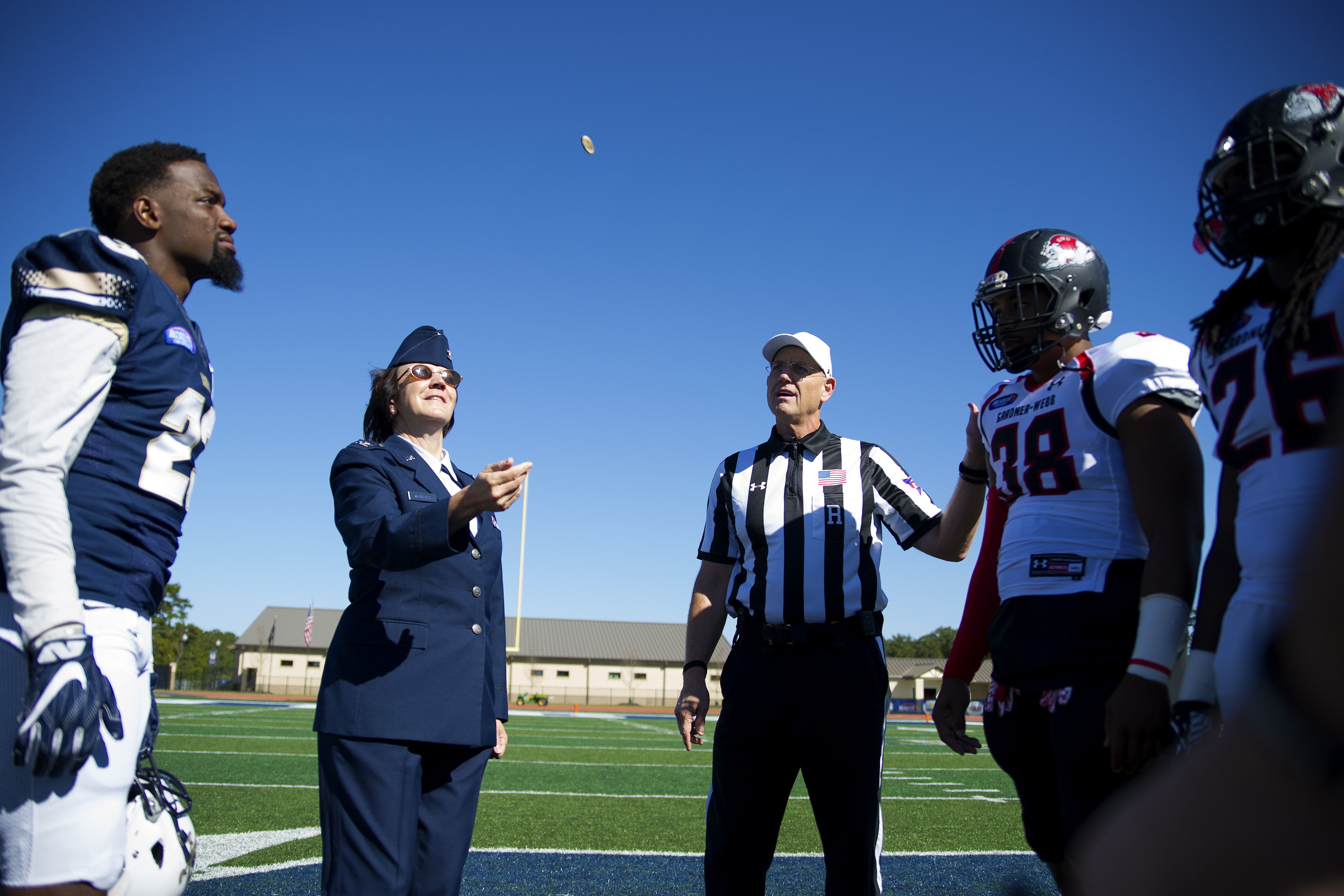 Csu Hosts Mcananey For Coin Toss 315th Airlift Wing Article