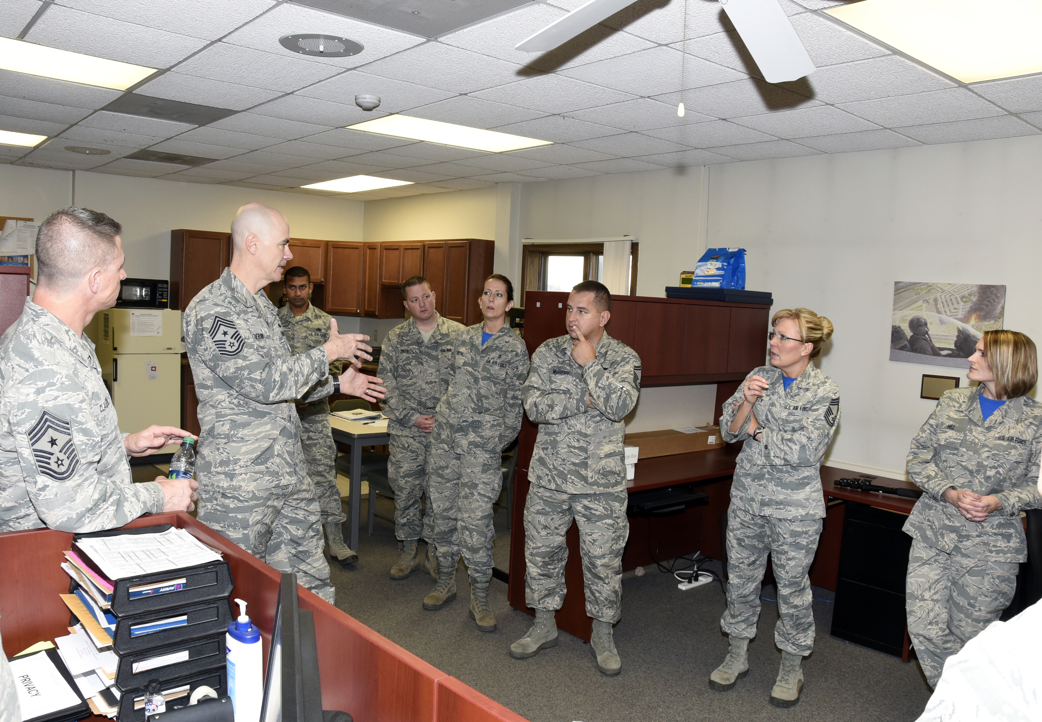Command Chief Master Sgt. Anderson visits 114th Fighter Wing