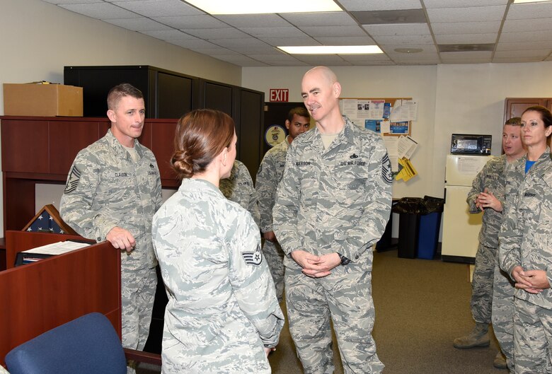 Command Chief Master Sgt Anderson Visits 114th Fighter