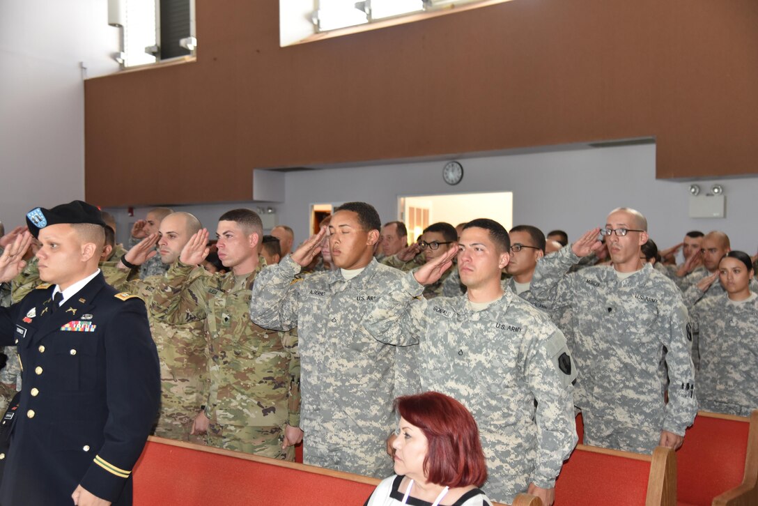 Army Reserve Soldiers from the 301st Military Police Company, family and friends gathered at the Fort Buchanan Chapel for a Memorial Service in honor of Sgt. Anthony William Bakogiannis, on November 5.