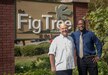 Veteran Reginald "Reggie" Des’Ravines and Greg Zanitsch, Executive Chef and Owner of The Fig Tree Restaurant, Charlotte N.C., pose outside of restaurant for photo before preparing dining menu Oct. 27. Reggie received a VIP shopping experience at Sur La Table and the opportunity to serve distinguished guests with his personal menu at The Fig Tree restaurant. (U.S. Army Reserve Photo by Spc. Tynisha L. Daniel, 108th Training Command (IET), Public Affairs)