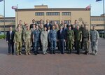 Adm. Cecil D. Haney (front row, center), U.S. Strategic Command (USSTRATCOM) commander; Vice Adm. Charles A. Richard (front row, fourth from left), USSTRATCOM deputy commander; and other senior command leaders host representatives from the U.K. and Canada for exercise Global Thunder 17 at Offutt Air Force Base, Neb., Oct 28, 2016. More than 20 representatives from the U.K. and Canada traveled to the command’s headquarters for the exercise and discussions on continuing collaboration in exercise and real-world operations. The U.K. team was led by Operations Director for the U.K. Ministry of Defence Air Vice Marshal Edward Stringer (front row, fifth from right); and the Canadian team was led by Canadian Armed Forces Director General for Cyberspace Brig. Gen. Frances Allen (front row, fourth from right). Hosting these international participants supports USSTRATCOM’s priority to build, support and sustain partnerships with allies to confront challenges with agility and innovation. (USSTRATCOM photo by Steve Cunningham)