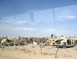 Recon yards at an Afghan National Army camp where vehicles would be collected to start the DEMIL process.
Photos by Navy Cmdr. Orlando Lorié