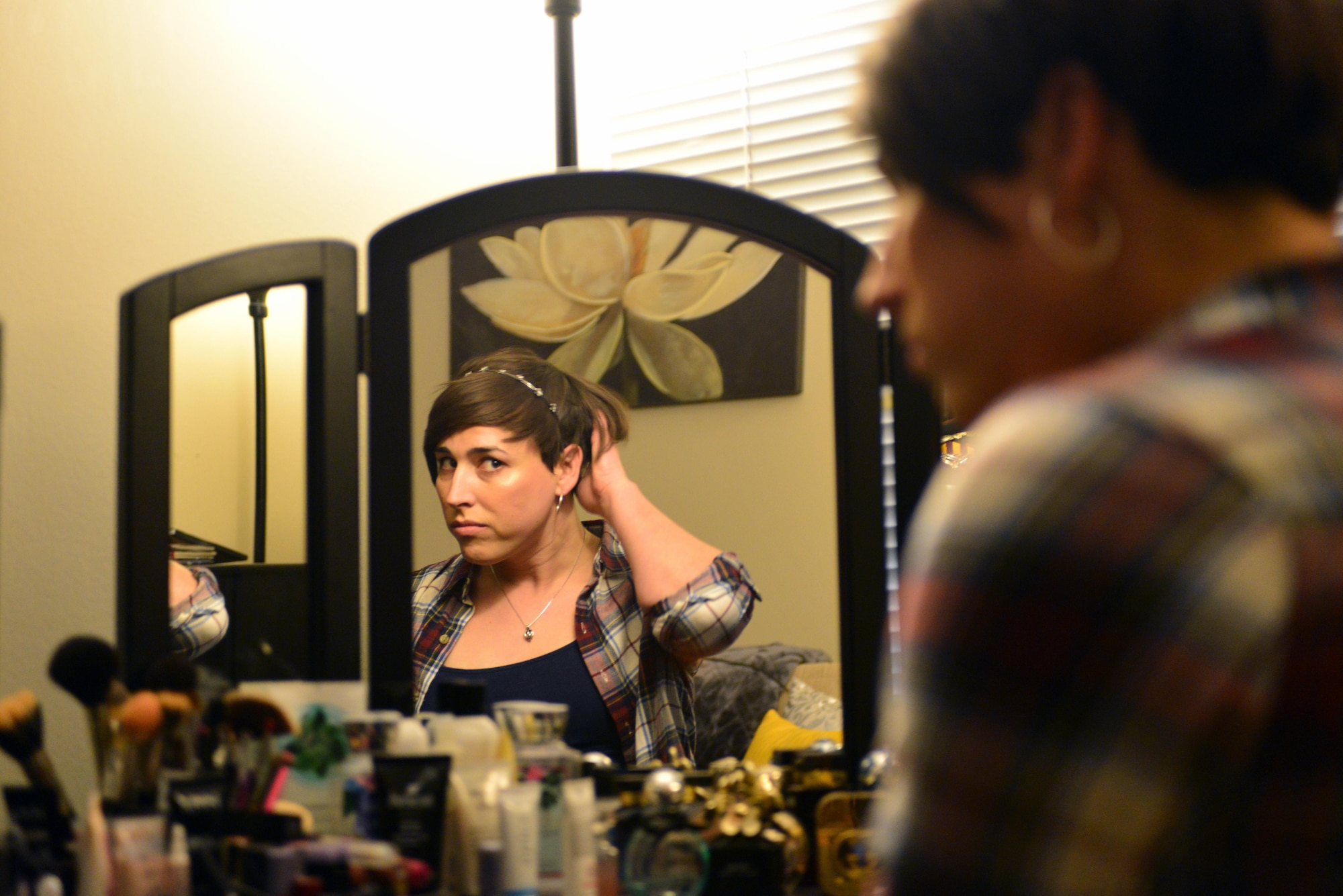 Staff Sgt. Ashleigh Buch, an instructor with the 38th Combat Training Squadron at Offutt Air Force Base, Neb., sits in her home in Omaha, Neb., Oct. 20, 2016. For much of her Air Force career, Buch could have been discharged from the Air Force for being transgender. (U.S. Air Force photo/Senior Airman Rachel Hammes)