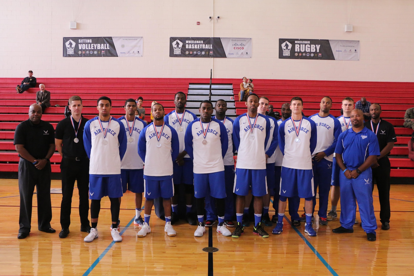 U.S. All-Air Force Men's Basketball Team.  The 2016 Armed Forces Men's Basketball Championship held at MCB Quantico, Va. from 1-7 November.  Air Force takes silver after Army won 67-61 in the championship game on Novemer 7th.