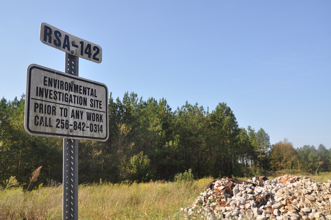 An environmental investigation site at Redstone Arsenal near Huntsville, Alabama that will undergo environmental remediation through a method called electrical resistance heating, a value-based cleanup method that shocks land to lift contaminants from the subsurface. 