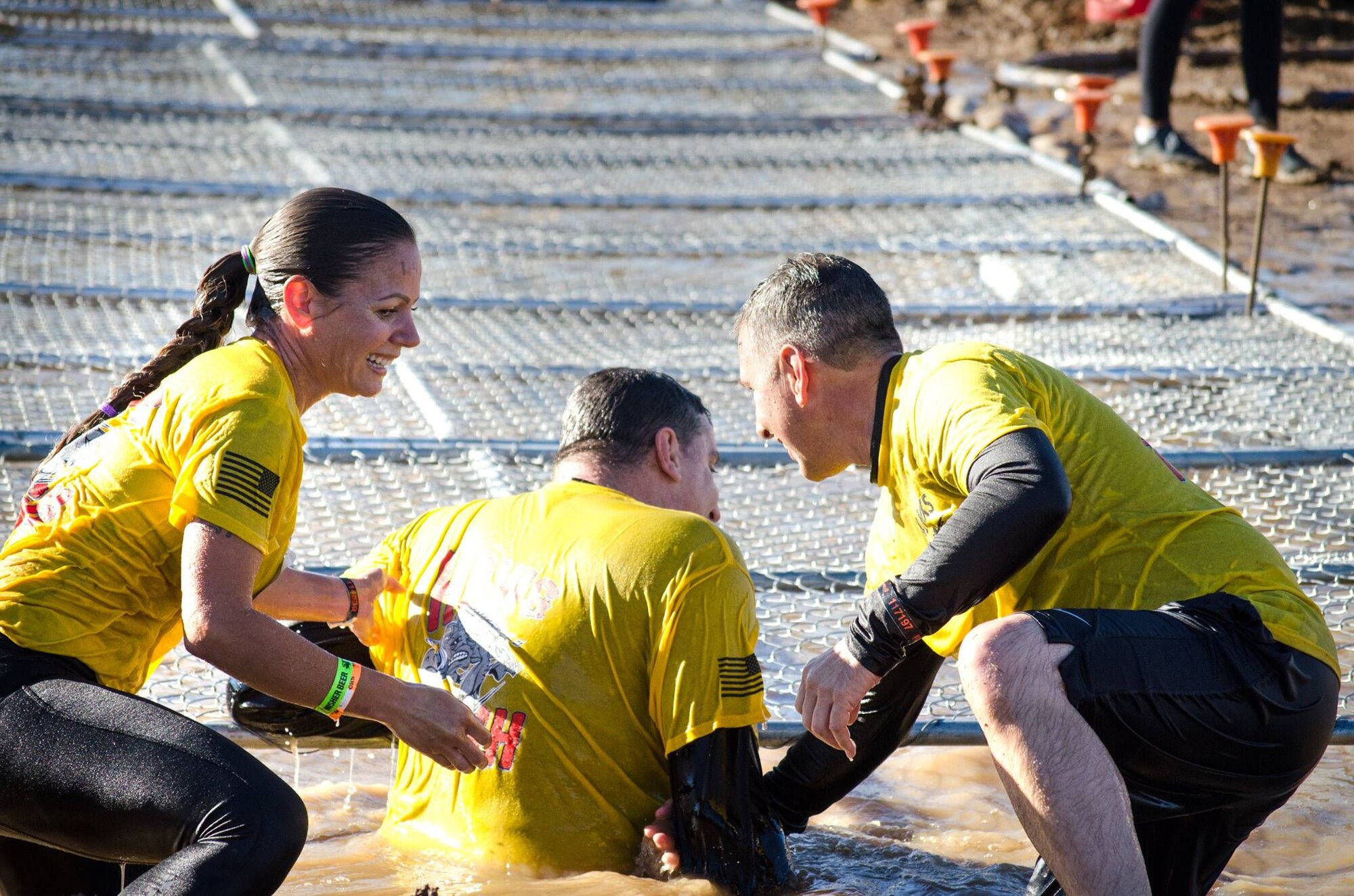 Members of the 442d Fighter Wing participate in the 2016 Missouri Tough Mudder in Sedalia, Mo., October 8, 2016. (Courtesy Photo)
