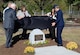 Retired U.S. Army Maj. Gen. David Whaley, Eustis Civil Leaders Association co-chair, William J. Franssen Sr.’s three children and U.S. Air Force Col. Caroline Miller, 633rd Air Base Wing commander, unveil a memorial for Franssen during a ceremony at Joint Base Langley-Eustis, Va., Nov. 8, 2016. The ceremony included guest speakers who worked with Franssen on Morale, Welfare and Recreation programs. (U.S. Air Force photo by Staff Sgt. Teresa J. Cleveland)