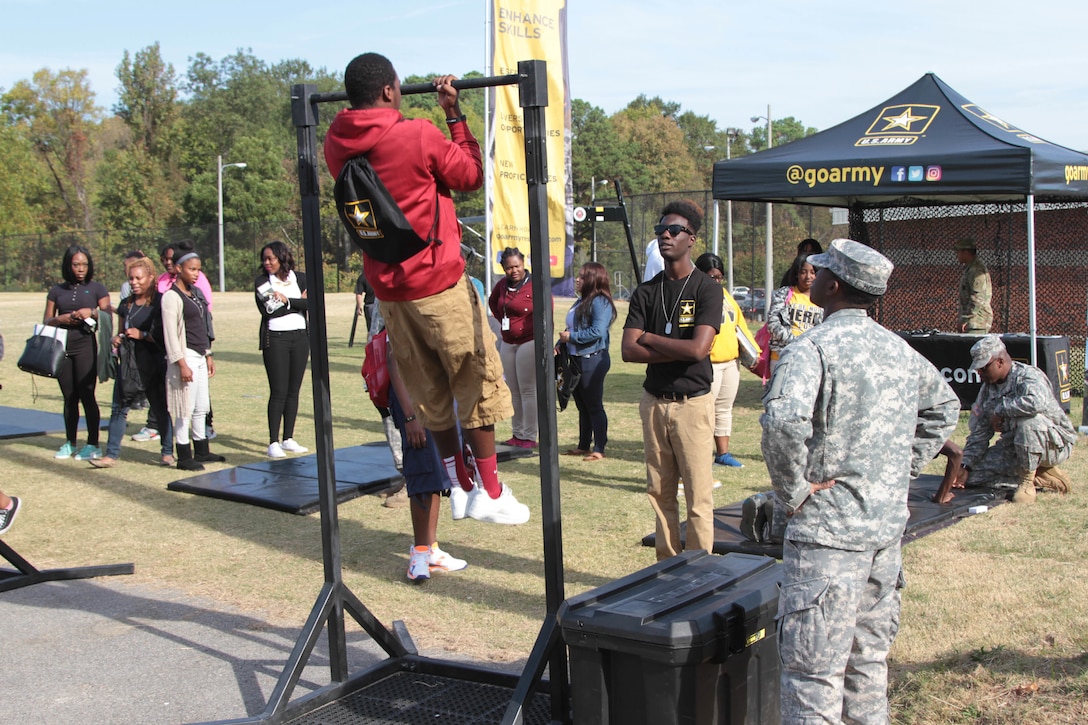 Soldiers of the 318th Chemical Company out of Birmingham, Ala., supported the Historically Black Colleges and Universities (HBCU) Magic City football classic event, Oct. 25-29, 2016, in order to enhance recruiting efforts and to promote awareness of the benefits of Army Reserve service in the HBCU community.
Magic City Classic (MCC) was hosted in the city of Birmingham and featured instate rivals Alabama State University and Alabama A&M University. These two HBCUs are the largest in the State of Alabama. The MCC is managed by the Alabama Sports Foundation and attracts over 70,000 fans each year making it the highest attended Black College Football game in the country.