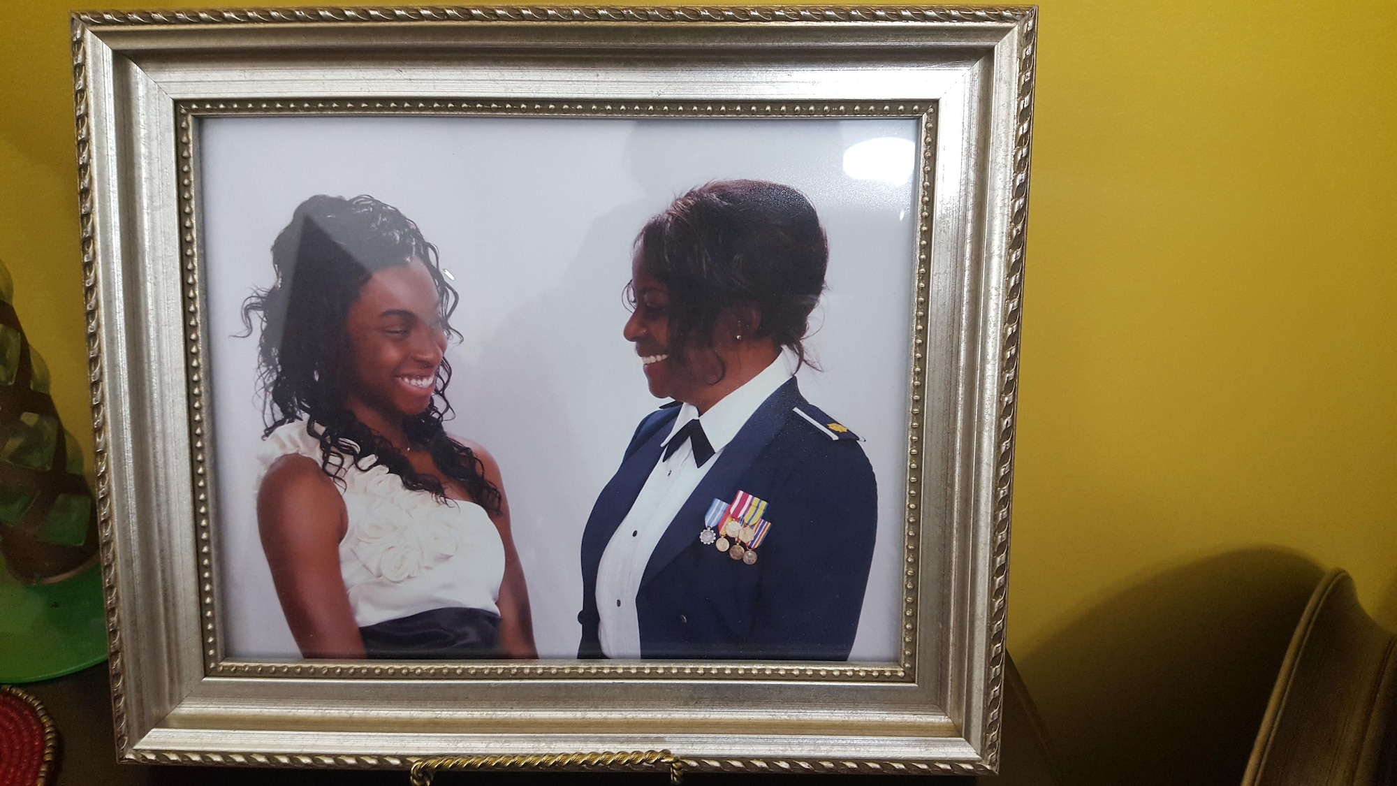 Retired Maj. Adrienne Clark, right, and her daughter Devine Jackson. (Courtesy photo)