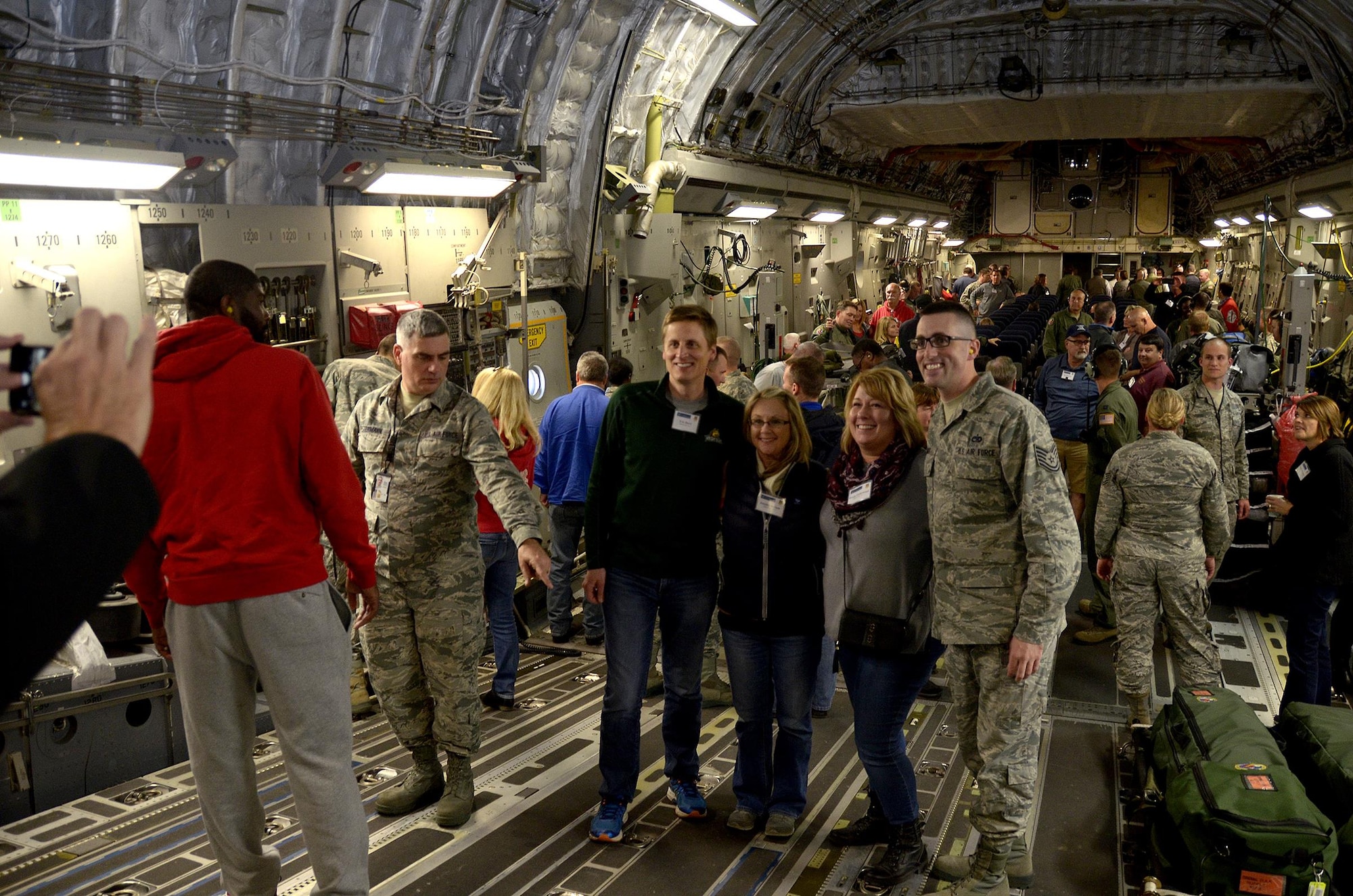 Approximately 70 civilian employers had the opportunity to learn what their military employees do during the 445th Airlift Wing’s Employers Day held Nov. 5, 2016. The employers, joined by 35 reservists, enjoyed breakfast and lunch, received a C-17 Globemaster III flight, participated in tours and demonstrations of the different jobs and training that their Air Force Reserve employees do when performing military service. The employers also received information about the Employer Support of the Guard and Reserve program.