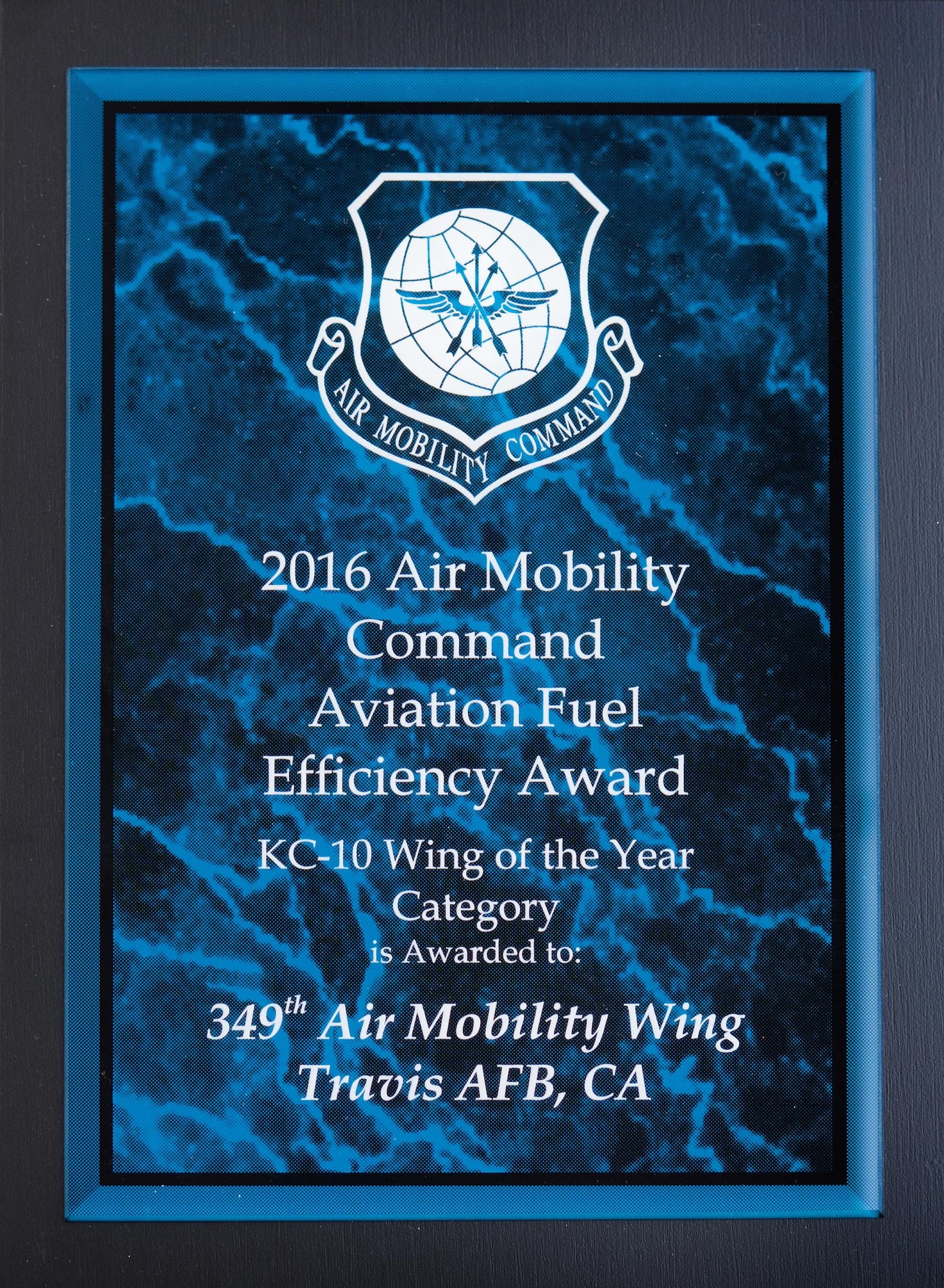Gen Everhart presented AMC’s Fuel Efficiency Awards.  These awards recognize the outstanding work units have done this past year to increase energy awareness and efficiency.  The winners for 2016 are:
C-17, the 154 WG, Hawaii ANG at Hickam
C-130, the 153 AMW, Wyoming ANG at Cheyenne
C-5, the 436 AW, Dover AFB Active Duty
KC-10, the 349 AMW, Travis AFB Reserves
KC-135, the 126 ARW, Illinois ANG at Scott AFB
(courtesy photo) 
